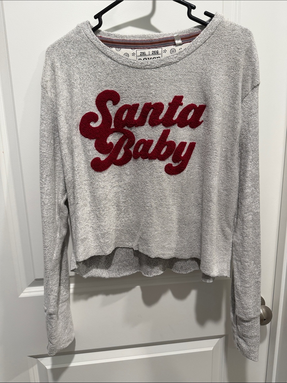 Light Gray 'Santa Baby' Cozy Women's Sweater
